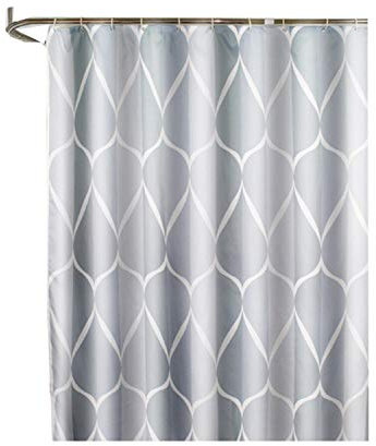 MaxAst Die Welle Duschvorhang Anti Schimmel, Grau Badewanne Vorhang 300x200CM, Antibakteriell Wasserdicht mit Kunststoff Ringe Kein Rost