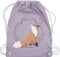 Turnbeutel Rucksack - Tiere Meerschweinchen Hase & Co. - Fuchs Fox Gechenk - Unisize - Pastell Lila - wechselsachen beutel kita kinderrucksack tier tiermotiv animal juterucksäcke mit drauf tieren