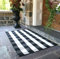 NANTA Schwarz-weißer Buffalo Plaid Teppich 3x5 Büffel Karo Teppich Indoor Outdoor für mehrlagige Fußmatte