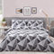 MyHome Geometric Double Duvet Quilt Cover Bedding Set Grey