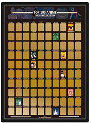 BesDirect Anime Poster, 100 Anime Scratch Off Poster, Foto Tapeten Wanddekoration Smooth Movie Bucket List für Anime Liebhaber