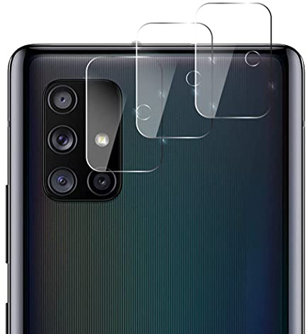 QUITECO Kamera Schutz Glas für Samsung Galaxy A71 / A71 5G [3 Stück] Panzer Schutzfolie Linsenschutz Kameraglas