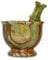 TheWolfard Marble Mortar and Pestle Set – Large Handmade Green Calcite Stone Grinder for Herbs, Spices, Guacamole – Rustic Kitchen Tool with Polished Interior & Non-Slip Base