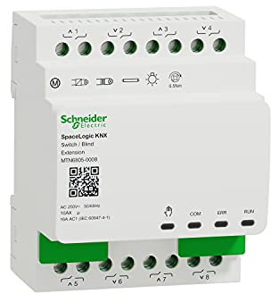 Schneider Electric MTN6805-0008 SpaceLogic KNX - Interruttore per persiana/persiana, 8 uscite 10AX/16AC1