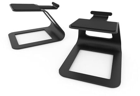 Kanto SE2 Elevated Desktop Speaker Stands for Small Speakers | Black | Pair
