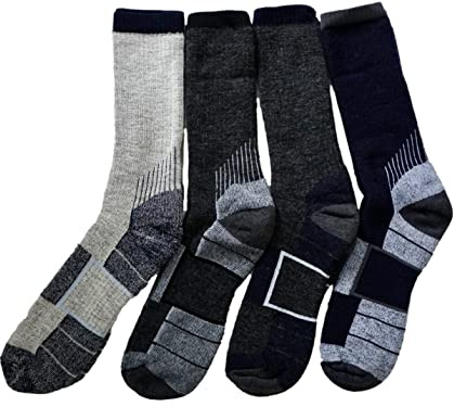 KIRKLAND SIGNATURE Kirkland Signature 4 pair Men's Merino Wool Socks,size 7-13 (7771320)