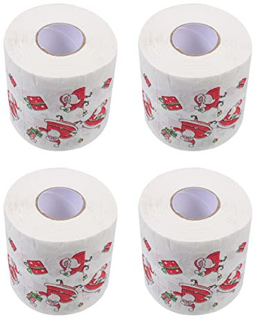 Dekoratives Toilettenpapier 4 Rollen Papier, Weihnachtsmotiv