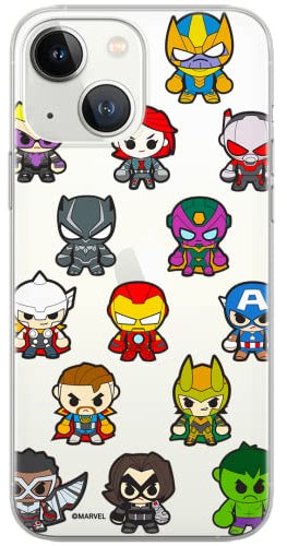 ERT GROUP mobile phone case for iPhone 13 MINI original and officially licensed Marvel pattern Avengers 025 optimally adapted to the shape of the mobile phone, partially transparent case made of TPU