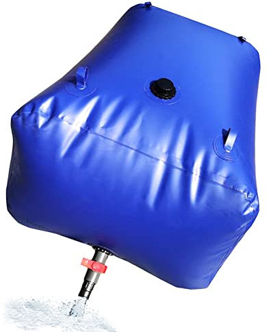 Réservoir d'eau Pliable, Grand Portable PVC Souple Capacité Poche à Eau Citerne Souple, Antifuite Plein Air Jardin Cuve Récupérateur Eau de Pluie avec Robinet de Arrosage Vidange