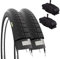 ECOVELO 2 neumáticos 2 Cubiertas de 20 x 1,75 (47-406) + cámaras, Adultos Unisex, Negro, 20 X 1.75