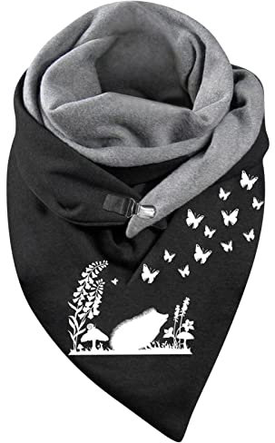 écharpes Wrap Soft Printing Fashing Warm Casual Women Shawls bouton foulard Fourrure De Loup Hérisson Cadeau Pas Cher