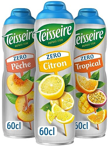 3 sciroppi senza zucchero limone pesca tropicale 3X0.6L