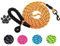 Starkes Hundeleine, 3M/2M,Geeignet für mittelgroße und große Hunde, Mit komfortablem gepolstertem Griff und hoher reflektierender Linie (Orange, 3M×12mm)