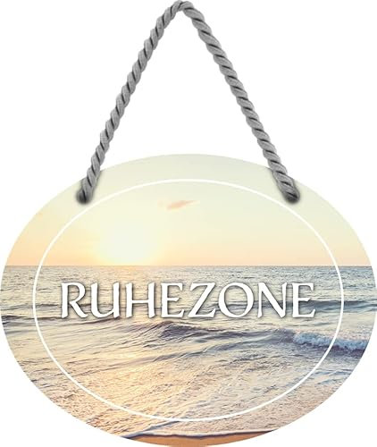 schilderkreis24 – Blechschild Lustiger Spruch “Ruhezone“ Deko Nordsee Geschenkidee Mann Frau 18x14cm