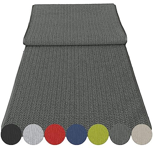 Outdoor Tischläufer Schaum 40x140cm Schaumtischdecke abwischbar Garten Tischtuch wasserfest Tischdecke Tischband wasserabweisend (Dunkelgrau)
