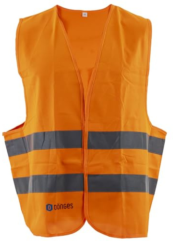 Dönges Warnweste EN ISO 20471 Klasse 2, EN ISO 13688, leuchtorange, FEUERWEHR (Signalweste EN471 Warnwestes)