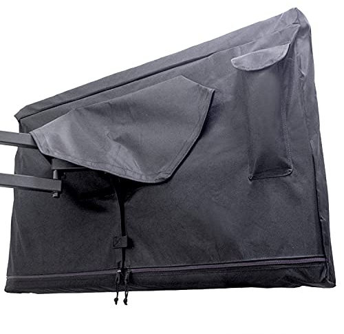 Bozzcovers Outdoor-TV-Abdeckung 95-100 Zoll – mit Reißverschluss, wetterfest, wasserdicht, 360-Grad-Schutz, weiche, kratzfeste Innenseite, Schwarz, TC-100-WZB