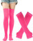 DRESHOW Kniestrümpfe Regenbogen Oberschenkel Hohe Socken Overknee Strümpfe Fingerlose Handschuhe Hülsen-Set für Damen Mädchen Party Stützen Kostüm Halloween