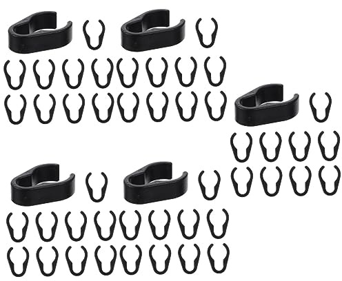 Didiseaon 50pcs Microphone Cable Holder Clips Plastic Mic Cable Clamps Cord Clip for Mic Cord Clamp Microphone Pole Pole Management