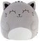 I-TOTAL ® - Dekokissen für Kinder/Wohnzimmer, Flauschiges Stoffkissen in Form (Grey CAT)
