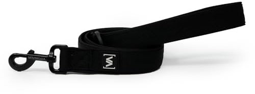 VITOMALIA® 1,20m Easy Go Hundeleine mit Neopren Innenfütterung & Handschlaufe für Hund: Perfekte Leine für große Hunde & kleine Hunde, strapazierfähig & sicher (Schwarz)