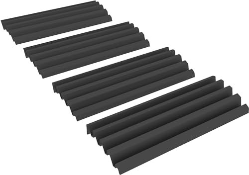 Feldherr 4er Set Ablagebretter für Rummikub - Robuste 3D-gedruckte Spielsteinhalter mit 4 Slots - Barrierefreie, seniorenfreundliche Spielhilfe für Rummikub und Rummy, Farbe:Schwarz