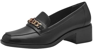 Tamaris Damen Trotteur Leder bequem; Black, EU 38