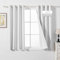 MYSKY HOME Gardinen mit Ösen Schallschutz Vorhänge Weiss Blackout Vorhang Weiß Leinenoptik Gardine Verdunkelungsvorhang für Kinderzimmer und Wohnzimmer,2er Set H 175 x B 140 cm,Weiß.