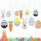 Hianjoo Ostern Spiralen Deko, Osterei Hase Karotte Wirbel, Hängende Wirbel Decke Deko, Ostern Hängedeko Spiral, Ostern Dekorationen Luftschlangen für Ostern Party Supplies