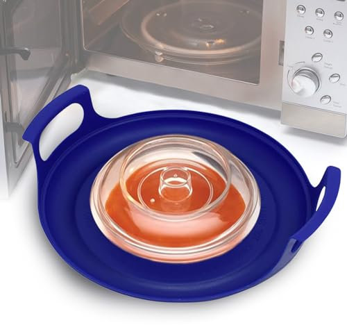 Genérico Soporte para Enfriamiento de Microondas con Asas, Apilador de Platos para Microondas para Calentar Alimentos, Bandeja de Transporte para Accesorios de Microondas para Tazones, Platos