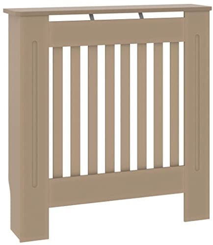 FOZICV Heizkörperabdeckung 78x19x81.5 cm Braun HeizköRperabdeckung Holzgitter HeizköRperverkleidung RippenheizköRper Lamellenwand Holzverkleidung Wand Schließfächer