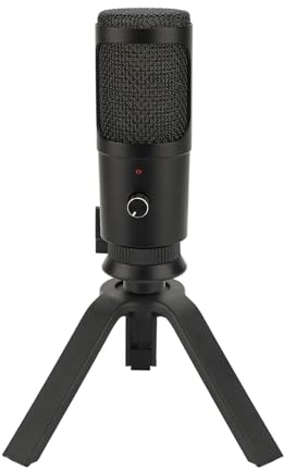 Gaming-USB-Mikrofon, Metall-Kondensatormikrofon mit Geräuschunterdrückung, Nieren-Kondensatormikrofon mit Bunten RGB-Lichtern für Live-Streaming