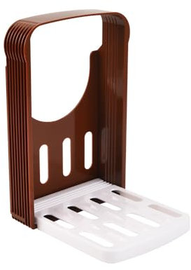 tooloflife Foldable Bread Slicer Adjustable Cutting Mold Thicknesses Toast Slicing Cutter Machine for Bread/Roast/Sandwich Maker/Loaf Slicer Cutter, Brown