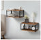 THYGIFTREE Juego de 2 mesitas de noche flotantes, mesita de noche montada en la pared, mesita de noche flotante de nogal, estante de pared para dormitorio, sala de estar, baño, cocina, oficina