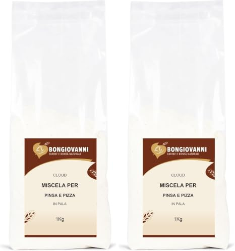 BONGIOVANNI FARINE E BONTA' NATURALI Cloud - Miscela naturale per Pinsa e Pizza in Pala 1Kg (Confezione da 2)