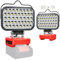 GZYZ LED Akku Lampe Für Ein hell PXC 18V,126W 5800LM Kabellose Spotlight Baustellenlampe,LED Campinglampen mit USB- und Typ-C für Gärten, Garagen (Keine Batterie) (Rot-126W für Einhell 18V)