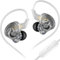 KZ Dawn Wired Earbuds Dynamic Driver in Ear Monitor Earphone, HiFi Bass IEM Headset, Ergonomic Comfortable Gaming Headphone (with Microphone, Silver-Plated Cable)