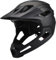 Mountain Bike Helmet for Adult Shock-Proof PC Full Face Bike Helmet with Detachable Chin Holder & Visor Adjustable Unisex Black Bike Helmet for Biking Outdoor