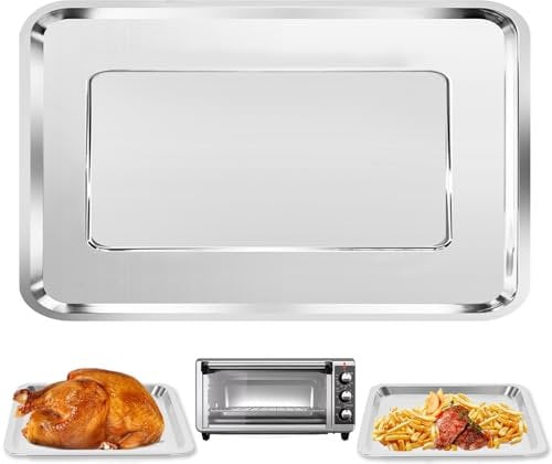 GWYXC Convection Toaster Oven Replacement Parts for BLACK DECKER 8 Slice Extra Wide Convection Toaster Oven, 14.6×8.8 IN Food Grade Grill Pan Grill Plate Rack Tray Crisper Plate Accessories
