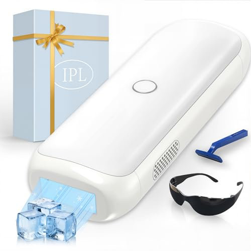Cuerpo Depiladora Laser IPL con Función de Enfriamiento, 5 Niveles de Energía, Flashes Ilimitados, Depiladora Luz Pulsada para Piernas, Bikini, Axilas y Cara, Laser Depilación Eficaz