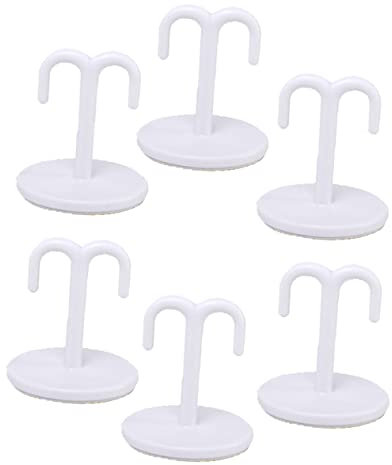 Angoily 6St Kleiderhaken aufhängehaken hebehaken Kabelhaken Handtuchhaken klebehaken Coat Hooks Haken für Topfregale Deckenhaken mit Zacken Wandmontierter Kleiderbügel Handtuchhalter