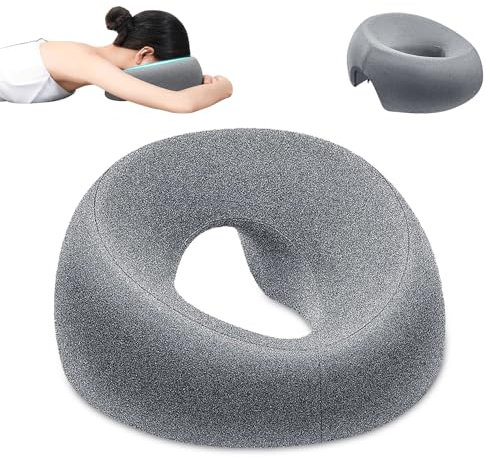 AVCXEC Cuscino per Massaggio Viso, Cuscino per Massaggio a Faccia in Giù, Cuscino da Massaggio a Forma di U, Cuscino per il Viso da Massaggio con Foro, Cuscino Massaggio Viso in Memory Foam per Salone