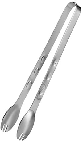 UTHCLO 1pc Stainless Steel Food Tongs for Ice Cubes Sugar Fruits and Snacks Easy to Clean Kitchen Serving Tool for Buffet and Parties