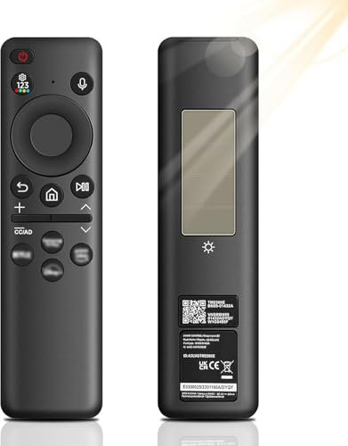 Ersatz Fernbedienung für Samsung, BN59-01432A Solar Charging Sprachfernbedienung für Samsung Smart TV,Universal für Sam-Sung TVs-Fernbedienungen Neo LED Smart 4K HD TV Black
