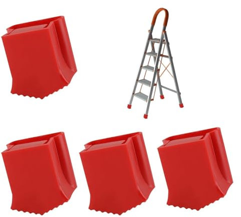 4 Pièces Couvre-Pieds D'échelle, Pieds d'Échelle en Caoutchouc Antidérapants, Embouts de Protection Universels pour Échelles, pour la Sécurité des Travailleurs à Domicile et Protection du Sol