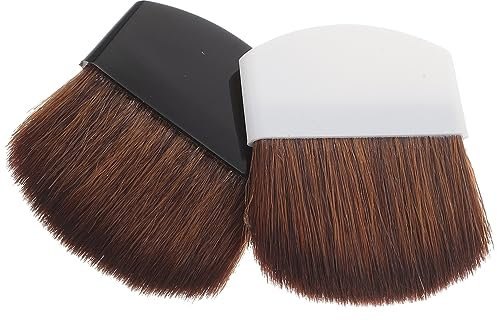 Ipetboom Pinceau De Maquillage Professionnel 2pcs Pinceau à Blush Portable Blanc Et Noir Outils De Beauté Pour Fond De Teint Pratique Pour Voyage