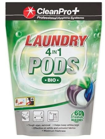 CleanPro 60 Washing up Liquid Laundry Detergent Capsules Bio Laundry Pods, 4 in 1 Washing Capsules|Tough on Stains, Gentle on Sensitive Skin – Fresh Long-Lasting Fragrance – Easy Machine Use