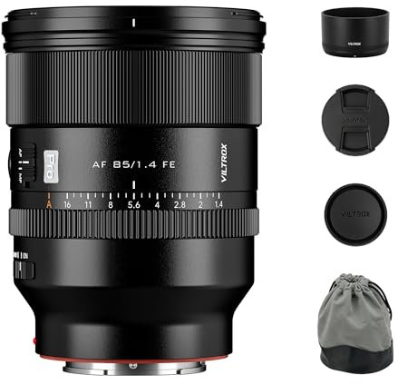 VILTROX AF 85mm F1.4 Pro FE Objectif Plein Format pour Monture Sony E, 85mm f/1.4 Objectif Portrait à focale Fixe autofocus Compatible avec Sony a7RIV a9 a7RII a7III a7C FX3 ZVE1 A1 a6600 a6700 a6400