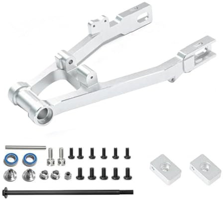 JKELPV Moto Fourche Coque Guêtres Convient pour Voiture radiocommandée Promoto-MX 1/4, Bras oscillant arrière, Fourche arrière, siège de Roue, Accessoire 264000 Argent Tubes de Fourche