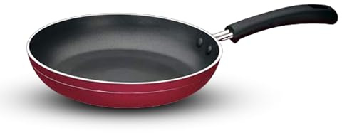 Awse Non-Stick Frying Pan, Red, Premium Coating, Even Heat Distribution, Ergonomic Handle, All Cooktop Compatible